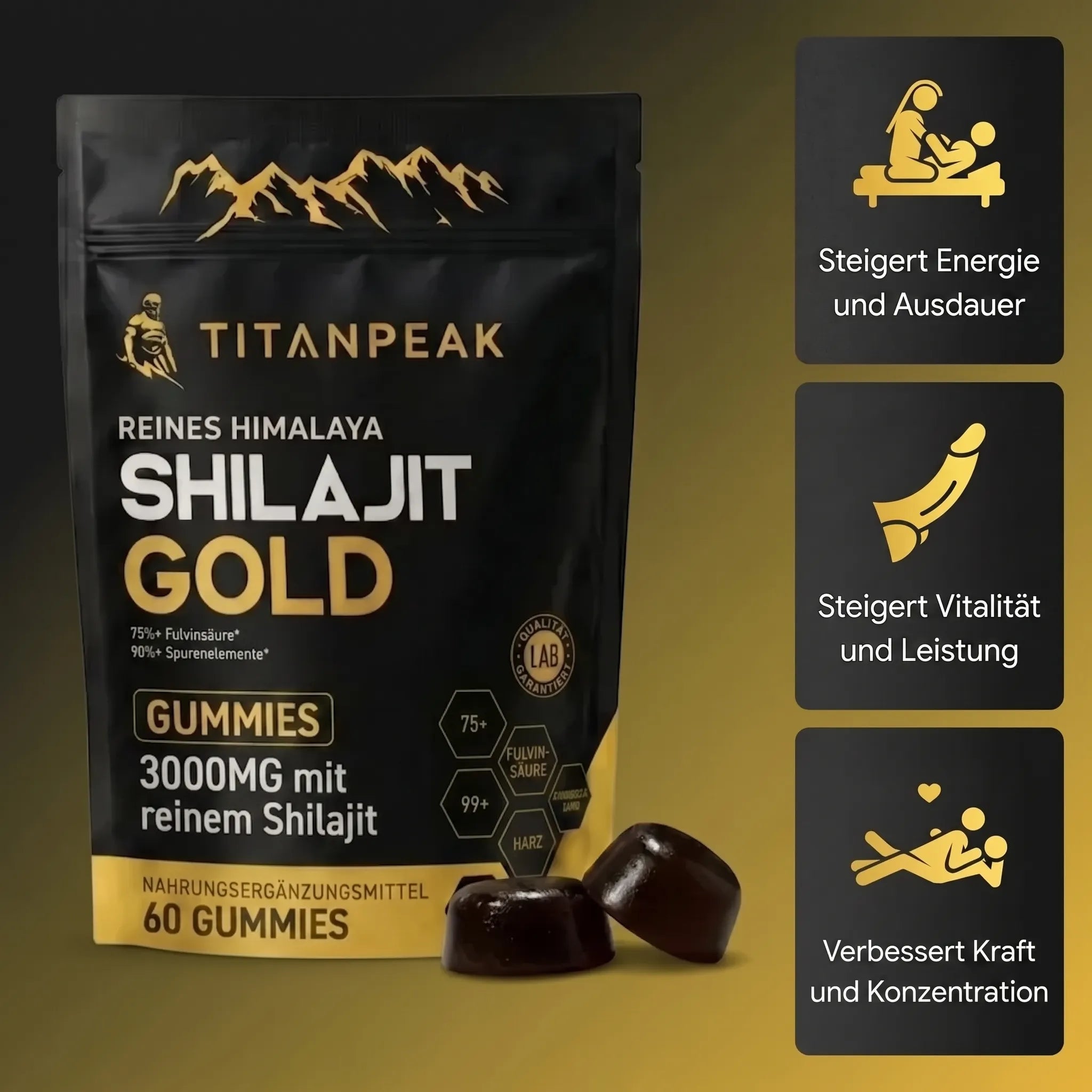 TITAN PEAK GUMMIES — VOLLSTÄNDIGE UNTERSTÜTZUNG FÜR LIBIDO UND MÄNNLICHES VERLANGEN